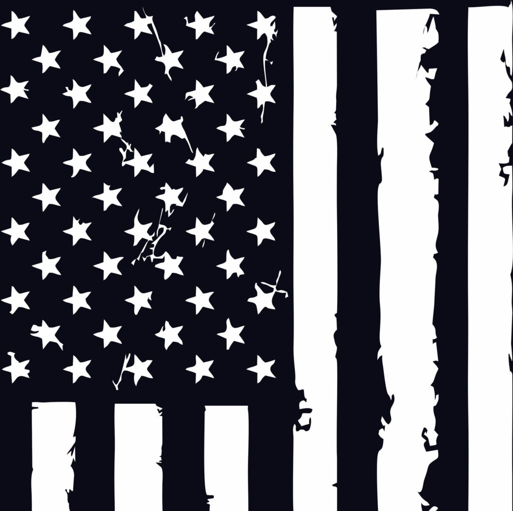 Download US Flag (B&W) - Machine Gun America